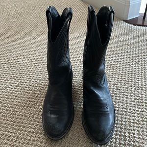 Men’s black leather Tecovas (hand made) cowboy boots